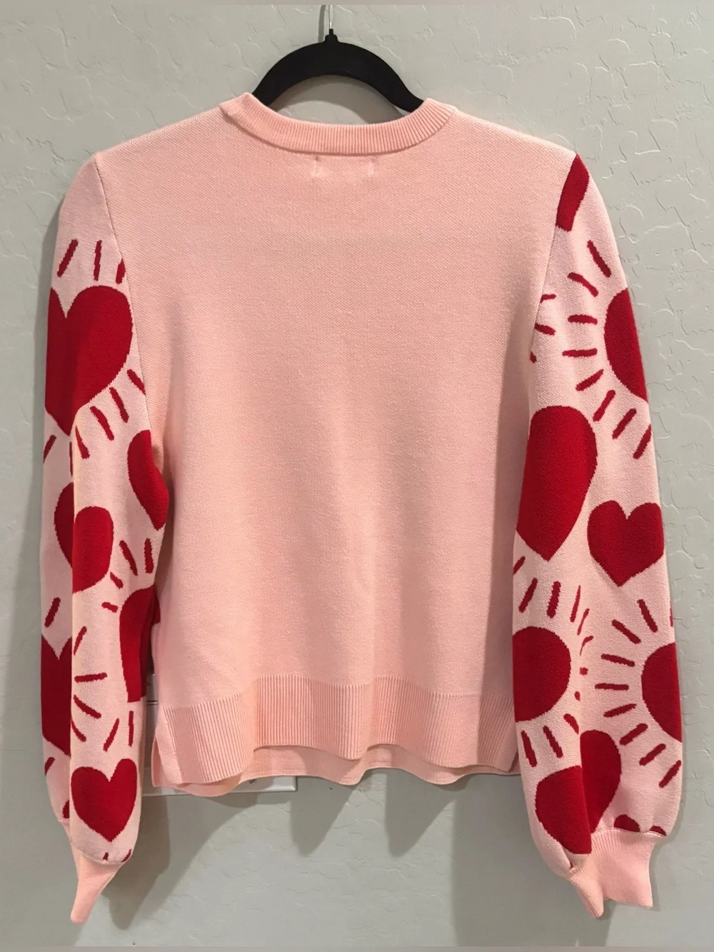 M By Marled Heart Sequin Pullover Sweater Women’s Size Medium Pink EUC Valentine - Picture 2 of 7